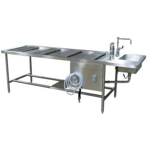 Stainless Steel Silver Postmortem Dissectioen Table